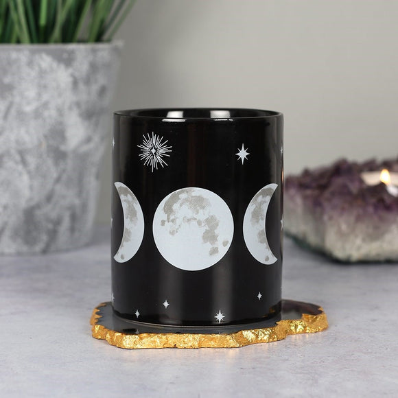 Mug- black with triple moon