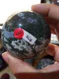Moss agate sphere